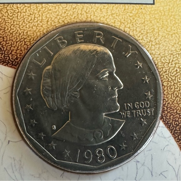 1979–1980 Susan B. Anthony Dollar Set – Uncirculated P/D/S (6 Coins) in Display - Picture 14 of 16